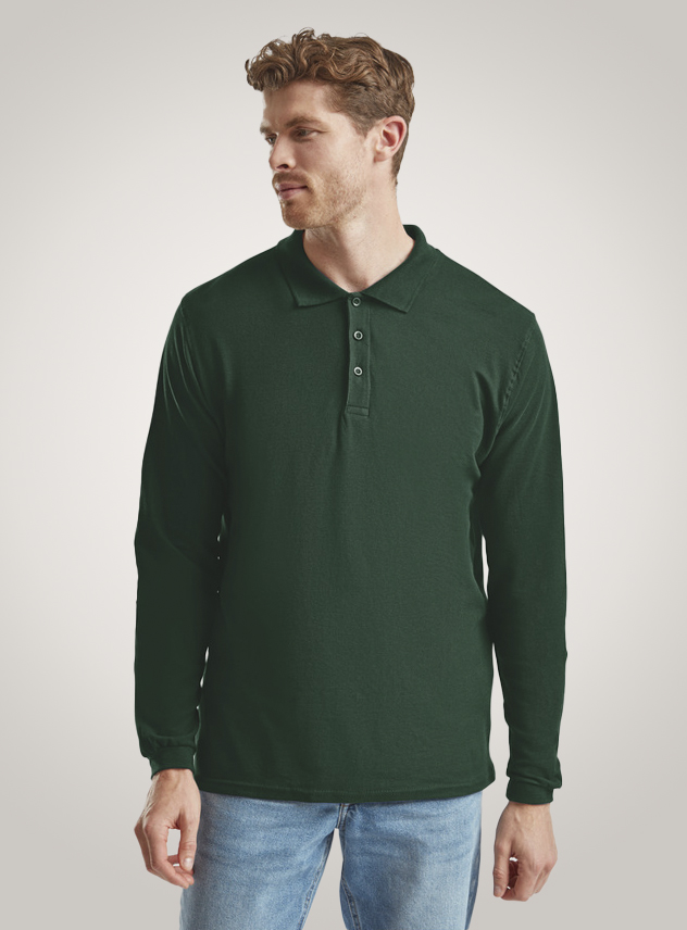 Poloshirt long sleeve Fruit Premium